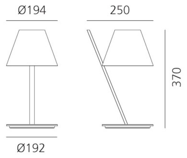 Artemide stolní lampa La Petite Design Collection E14 bílá