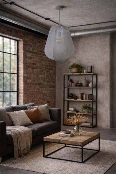 Brilagi - LED Lustr na lanku ARVEN 1xE27/8W/230V pr. 37 cm šedá