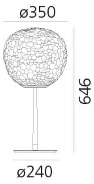 Artemide stolní lampa Meteorite 35 E27 21W Design Collection