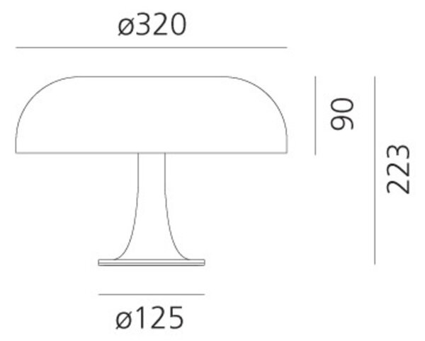 Artemide stolní lampa Nessino Orange Design Collection 20 W E14 220-240 V