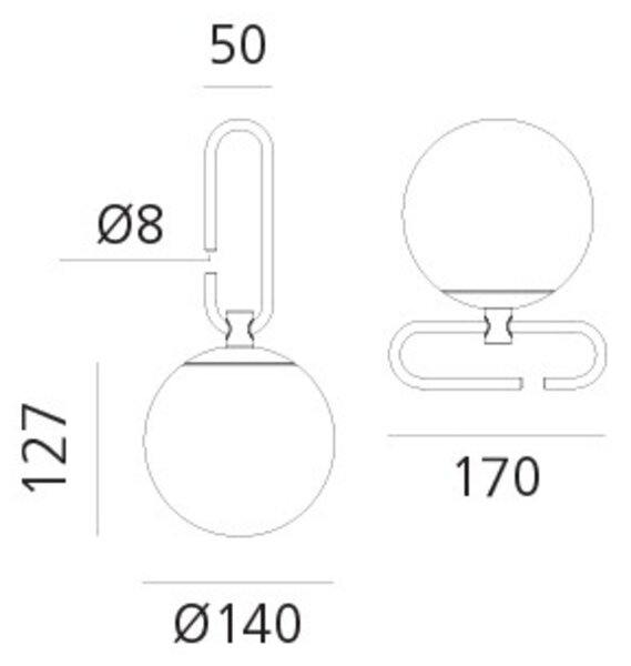 Artemide stolní svítidlo nh1217 Design Collection 5 W E14