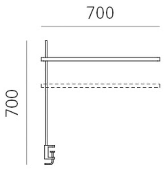 Artemide stolní LED lampa Talak Professional 12 W 3000K stmívatelná s úchytem na desku