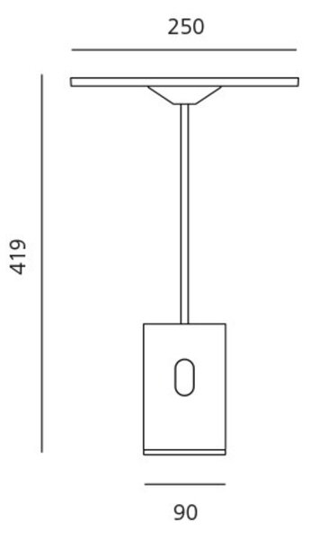 Artemide stolní LED lampa Sisifo 14 W stmívatelná