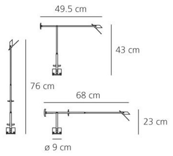 Artemide stolní lampa Tizio Micro G4 2,7 W 220-240 V stmívatelná
