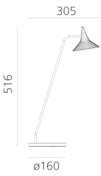 Artemide stolní LED lampa Unterlinden 9 W 2700K stmívatelná hliník