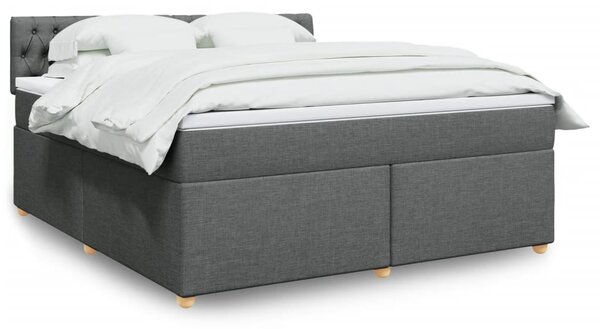 Box spring postel s matrací tmavě šedá 180x200 cm textil 3286767