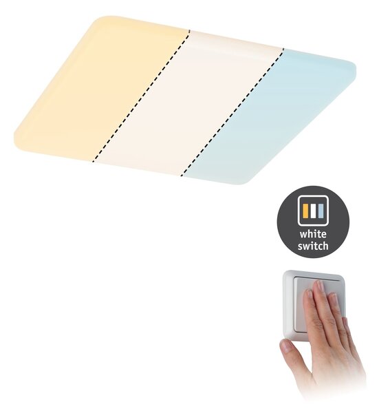 P 95380 LED vestavné svítidlo Veluna WhiteSwitch 215mm x 215mm IP44 stropní montáž 17W včetně sv. zdroje - PAULMANN