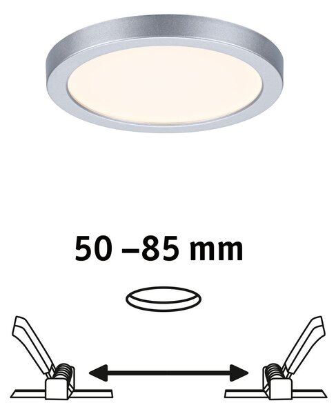 P 93033 LED vestavné svítidlo Areo VariFit IP44 kruhové 118 6,5W 3.000K matný chrom - PAULMANN