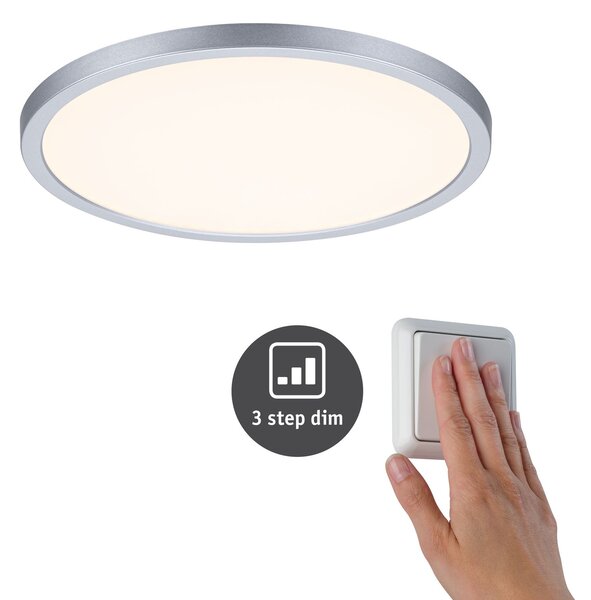 P 93052 LED vestavné svítidlo Areo VariFit IP44 3-krokové-stmívatelné 230mm 16W 3.000K chrom - PAULMANN