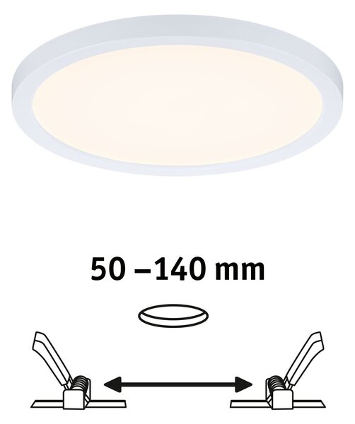P 93032 LED vestavné svítidlo Areo VariFit IP44 kruhové 175 13W 3.000K bílá - PAULMANN