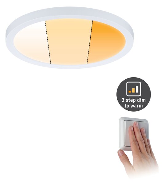 P 92989 LED vestavné svítidlo Areo VariFit IP44 kruhové 175mm 13W bílá mat WarmDim 3-krokové-stmívatelné - PAULMANN