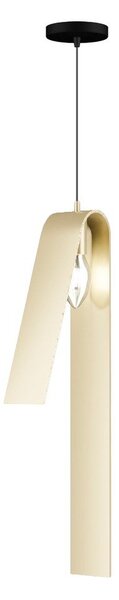 Závěsné svítidlo s kovovým stínidlem v černo-zlaté barvě Fold – Squid Lighting