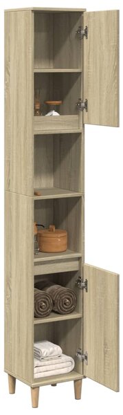 Koupelnová skříňka dub sonoma 30 x 30 x 190 cm kompozitní dřevo