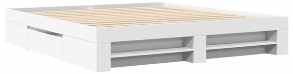 Rám postele bez matrace bílý 180x200cm Dřevěné konstrukce 3295450