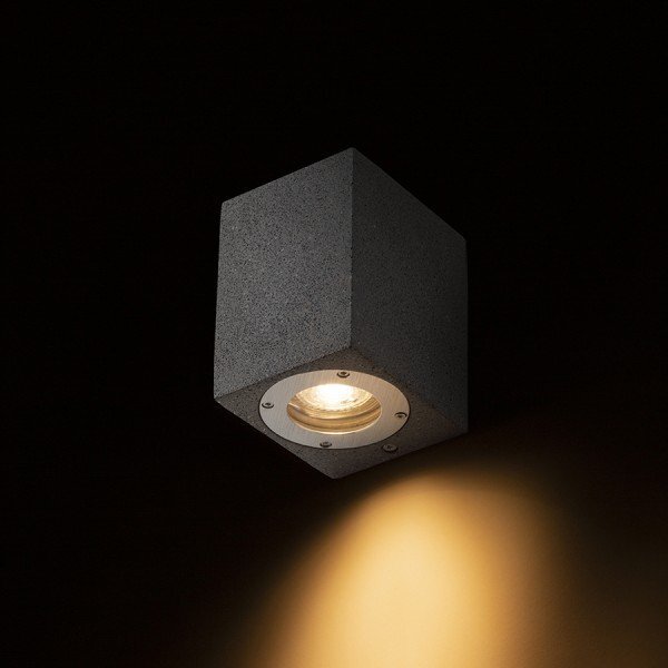 KANE I nástěnná beton/dekor tmavý granit 230V LED GU10 5W IP65 - RED - DESIGN RENDL