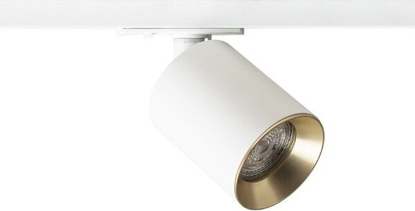 DARIO pro jednookr. lištu bílá česaná mosaz 230V GU10 9W - RED - DESIGN RENDL