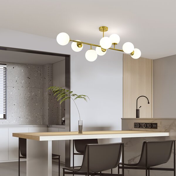 Light Prestige Dorado stropní světlo x40 W bílá-zlatá LP-002/8P