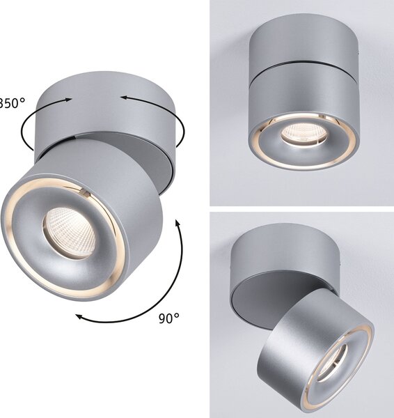 P 93375 VÝPRODEJ VZORKU - Přisazené svítidlo LED Spircle matný chrom 8,0W 3.000K 36° - PAULMANN