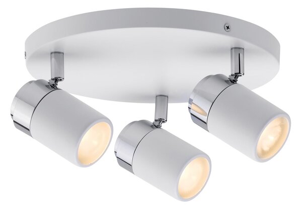 Paulmann 66712 Zyli IP44, bílé spotové svítidlo, 3x10W GU10, průměr 25cm