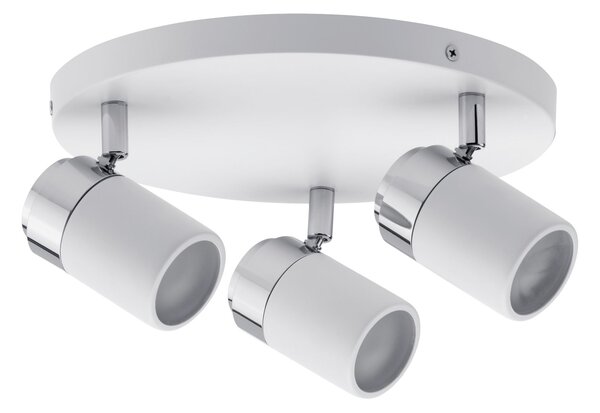 Paulmann 66712 Zyli IP44, bílé spotové svítidlo, 3x10W GU10, průměr 25cm