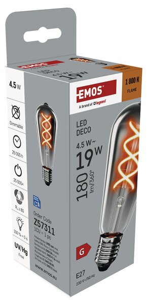 Dekorativní LED žárovka DECO SMOKED Z57311 E27, 4,5W, teplá bílá
