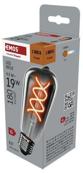 Dekorativní LED žárovka DECO SMOKED Z57311 E27, 4,5W, teplá bílá