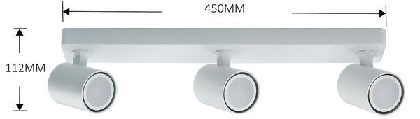 Light Prestige Snow stropní světlo 3x50 W bílá LP-731/3WWH