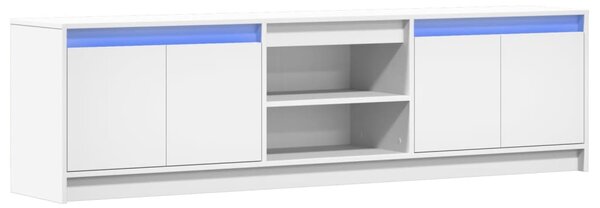 TV skříňka s LED bílá 180 x 34 x 50 cm kompozitní dřevo 3307912