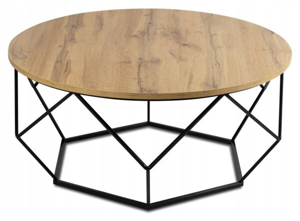 Konferenční stolek DIAMOND 90 cm černá/hnědá