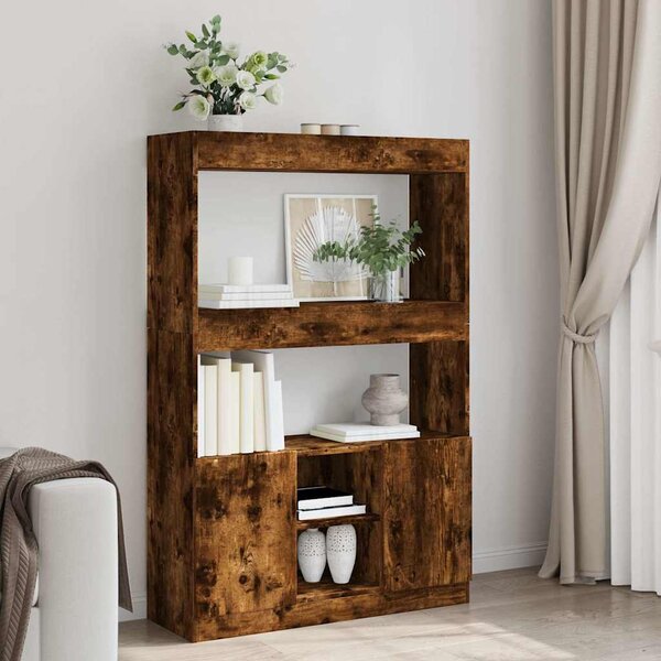 Skříň highboard kouřový dub 92 x 33 x 140 cm kompozitní dřevo 3309613
