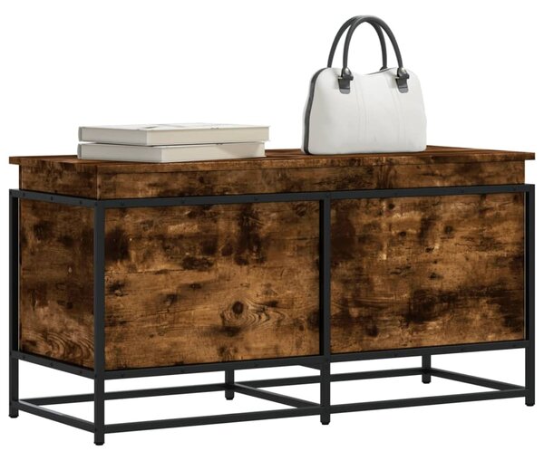 Úložný box s víkem kouřový dub 100x40x51,5 cm kompozitní dřevo