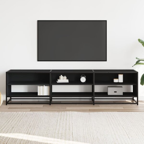 TV skříňka černá 180 x 40 x 46 cm kompozitní dřevo 3300805