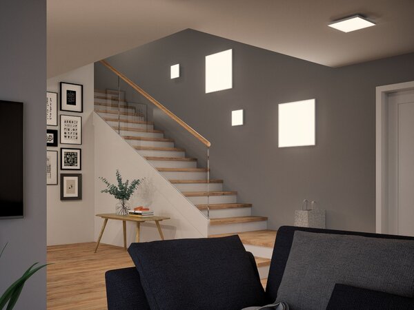 Paulmann 79824 Velora, subtilní stropní LED panel bez rámečku, 8,5W LED 2700-6500K ZigBee, 22,5x22,5cm