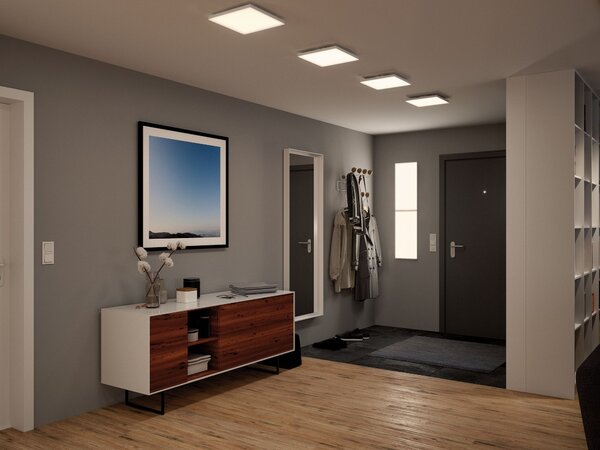 Paulmann 79816 Velora, subtilní stropní LED panel bez rámečku, 13W LED 3000K, 22,5x22,5cm