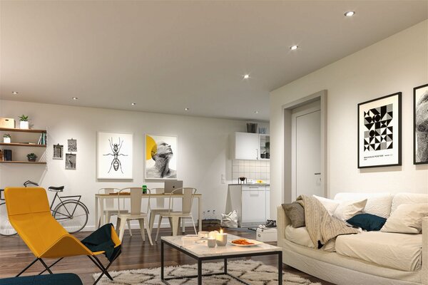 P 92467 LED vestavné svítidlo Smart Home Zigbee Base Coin základní sada výklopné kruhové 90mm 20° 3x4,9W 230V stmívatelné RGBW+ kov kartáčovaný - PAULMANN