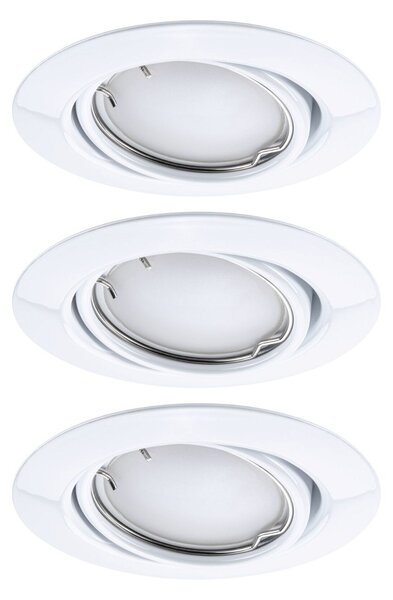 P 92466 LED vestavné svítidlo Smart Home Zigbee Base Coin základní sada výklopné kruhové 90mm 20° 3x4,9W 230V stmívatelné RGBW+ bílá - PAULMANN