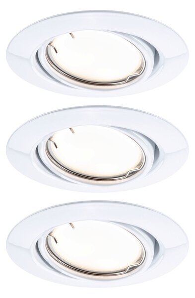 P 92463 LED vestavné svítidlo Smart Home Zigbee Base Coin základní sada výklopné kruhové 90mm 20° 3x4,9W 230V stmívatelné 3000K bílá - PAULMANN