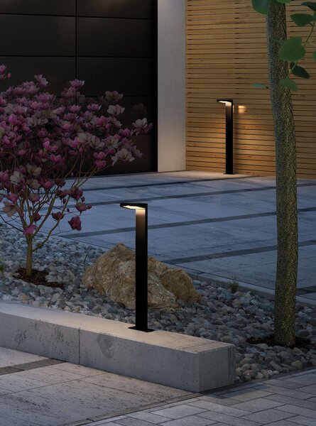 Paulmann 94249 Ryse, antracitové sloupkové solární svítidlo se senzorem, 1,2W LED 3000K, výška 79,6cm, IP44