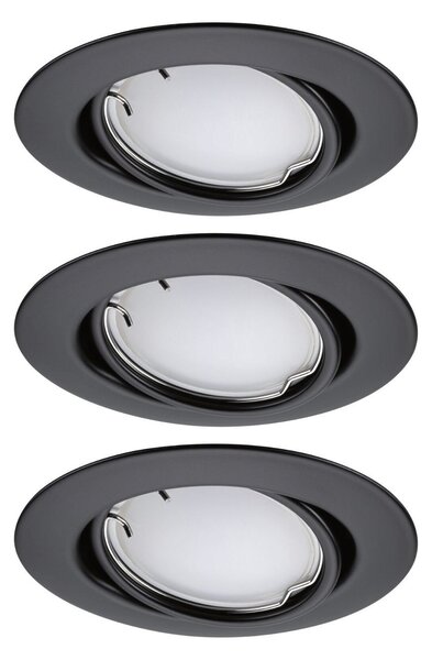 P 92468 LED vestavné svítidlo Smart Home Zigbee Base Coin základní sada výklopné kruhové 90mm 20° 3x4,9W 230V stmívatelné RGBW+ černá mat - PAULMANN