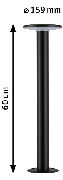 P 94750 Plug & Shine LED stojací svítidlo Smart Home Zigbee Plate IP44 RGBW+ 5W antracit - PAULMANN