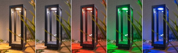 P 94753 Plug & Shine lucerna Smart Home Zigbee klasická samostatné svítidlo IP44 RGBW 2W antracit - PAULMANN