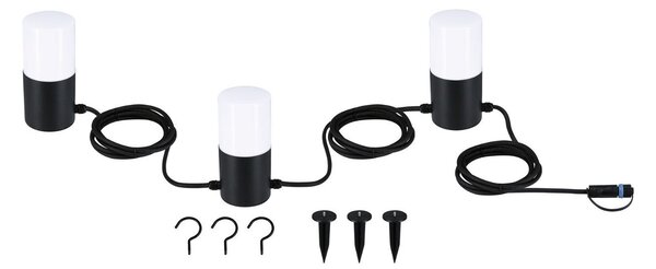 P 94761 Plug & Shine LED světelný řetěz Tubs IP44 3000K 3x2W antracit - PAULMANN