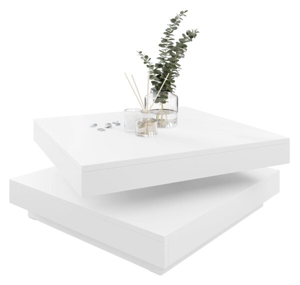 Konferenční stolek NENANI 70x70 cm bílá