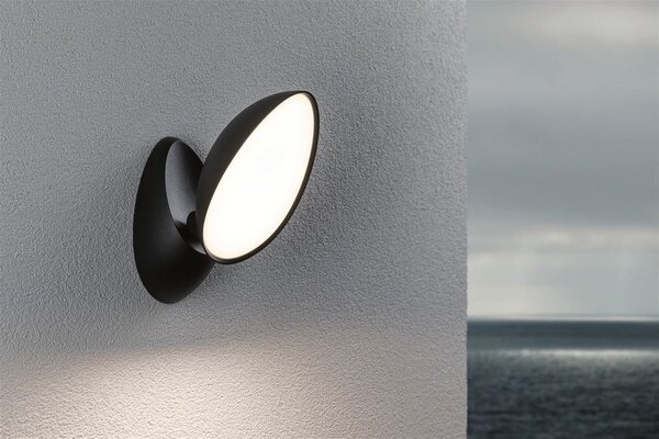 P 94767 LED venkovní nástěnné svítidlo Batona IP44 137x110mm 3000K 12W 230V antracit hliník - PAULMANN