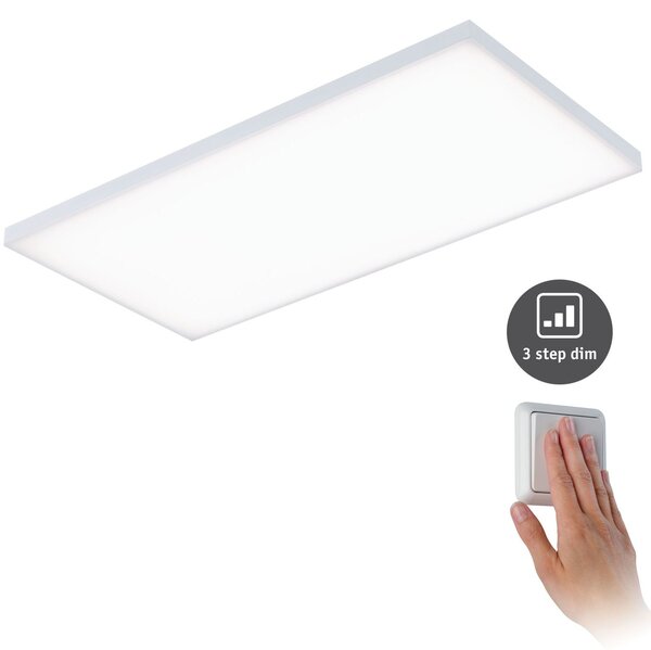 Paulmann 79823 Velora, subtilní stropní LED panel bez rámečku, 26W LED 3000K tříkrokové stmívání, 60x30cm