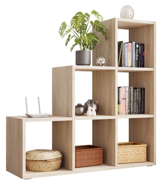 Knihovna TRIO 108x105 cm dub sonoma