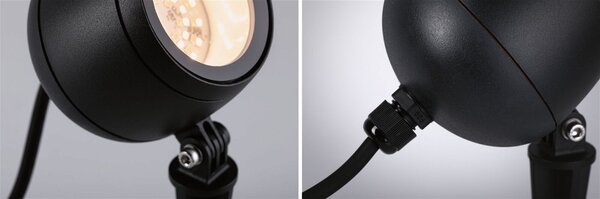 P 94770 LED bodové zahradní světlo Smart Home Zigbee Kikolo neláká hmyz IP65 90mm CCT 6,2W 230V 80° antracit umělá hmota/hliník - PAULMANN