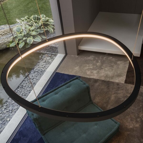 Ideal Lux - LED Lustr na lanku GEMINI LED/36W/230V 4000K pr. 42,5cm CRI 90 černá