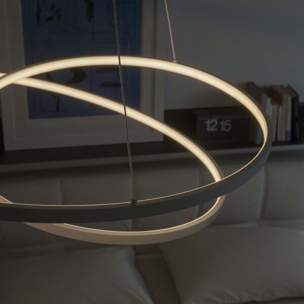 Ideal Lux - LED Stmívatelný lustr na lanku OZ LED/48W/230V pr. 60 cm CRI 90 bílá