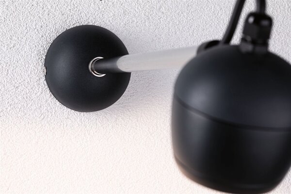 P 94772 LED venkovní nástěnné svítidlo Smart Home Zigbee Kikolo neláká hmyz IP65 90mm CCT 6,2W 230V 80° antracit umělá hmota/hliník - PAULMANN